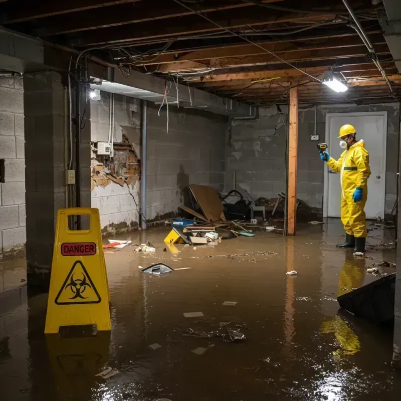 Flooded Basement Electrical Hazard in Chicago Heights, IL Property